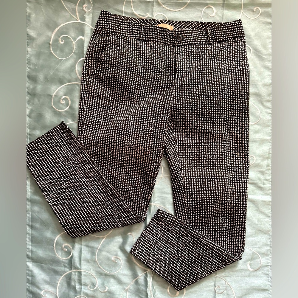 Banana Republic black and white crop pants size 2